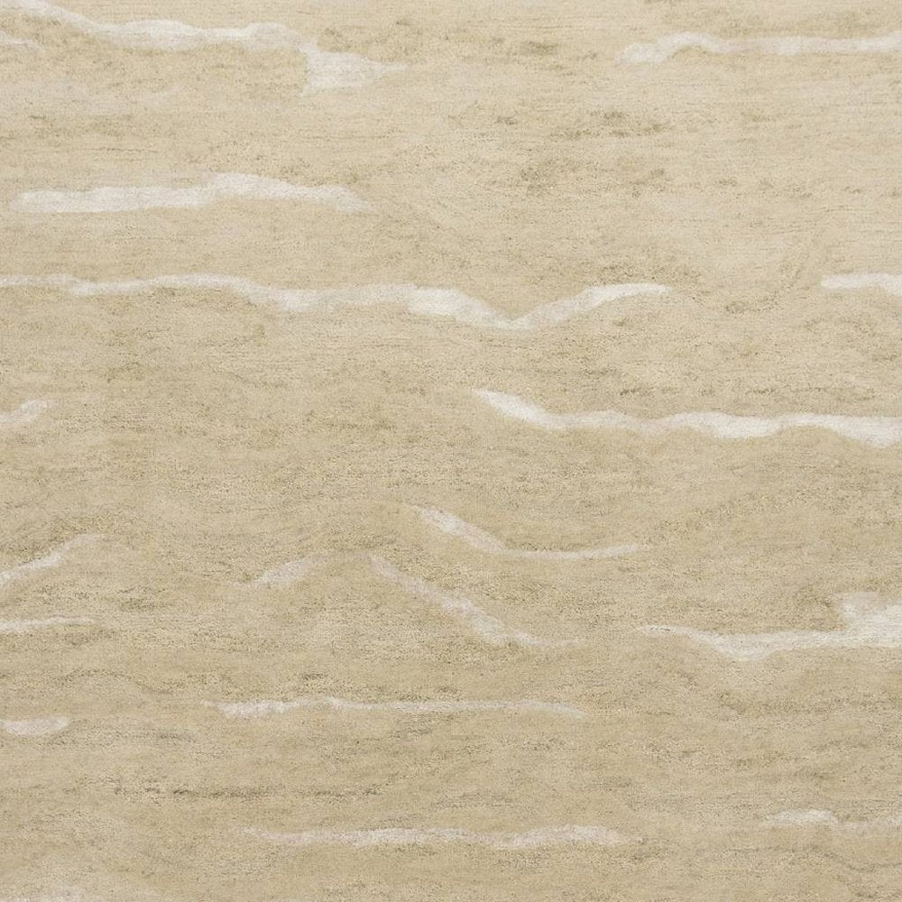 5' X 7' Beige And Ivory Abstract Hand Tufted Area Rug