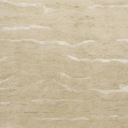 5' X 7' Beige And Ivory Abstract Hand Tufted Area Rug