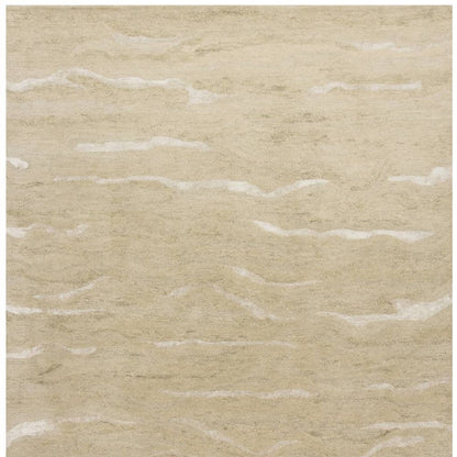 5' X 7' Beige And Ivory Abstract Hand Tufted Area Rug