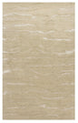 5' X 7' Beige And Ivory Abstract Hand Tufted Area Rug