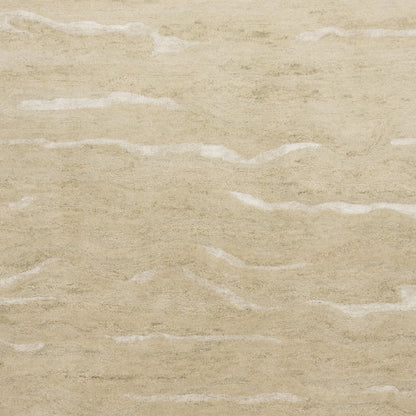 3' X 5' Beige And Ivory Abstract Hand Tufted Area Rug