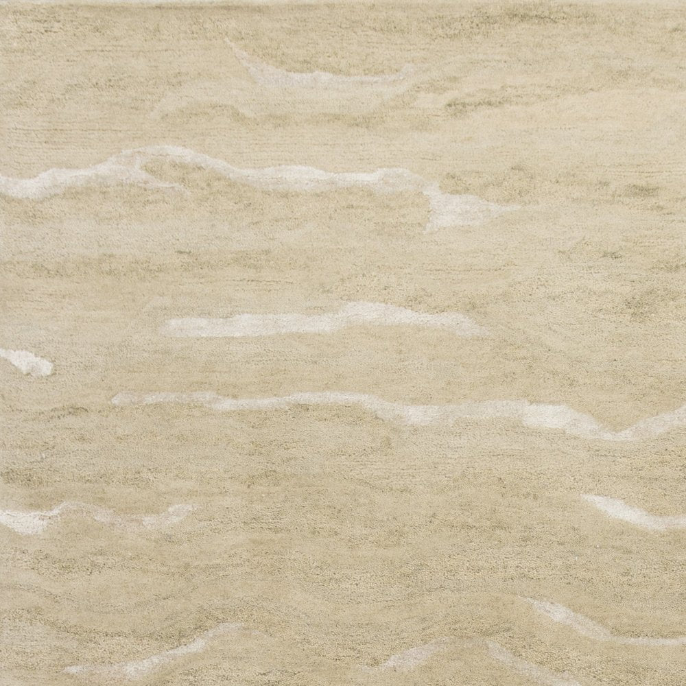 3' X 5' Beige And Ivory Abstract Hand Tufted Area Rug
