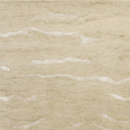 3' X 5' Beige And Ivory Abstract Hand Tufted Area Rug