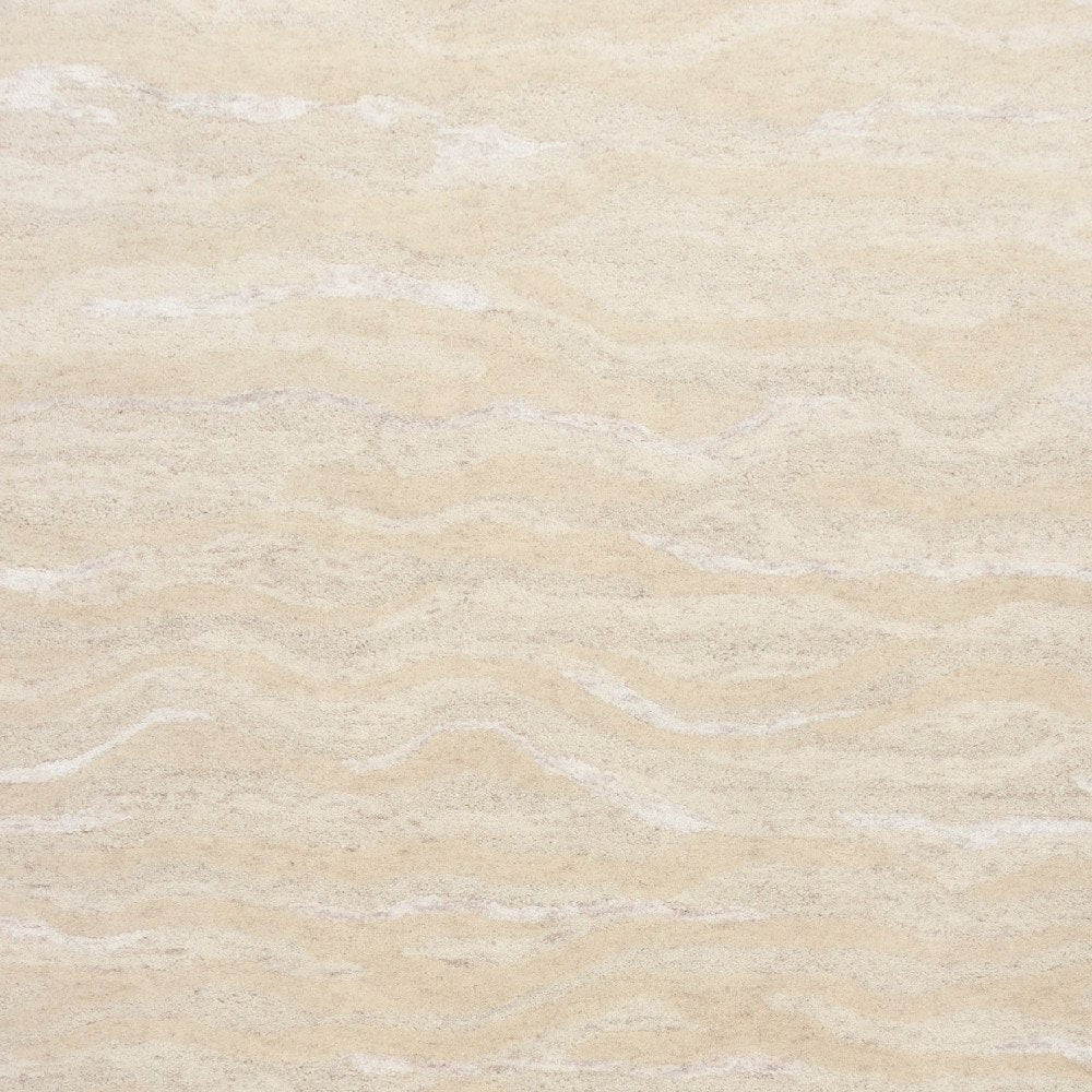 5' X 7' Beige And Ivory Abstract Hand Tufted Area Rug