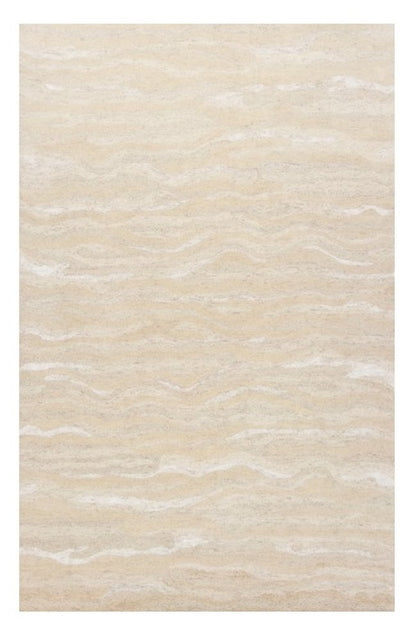 9' X 12' Beige And Ivory Abstract Hand Tufted Area Rug