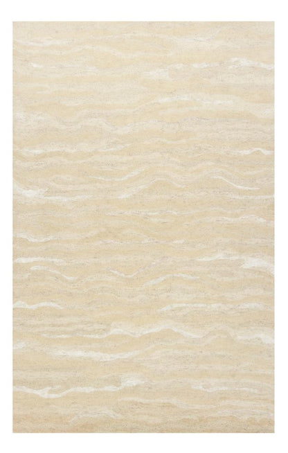 9' X 12' Beige And Ivory Abstract Hand Tufted Area Rug