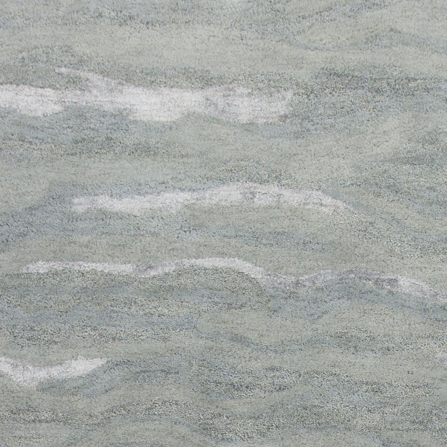 5' X 7' Slate Gray And Ivory Abstract Hand Tufted Area Rug