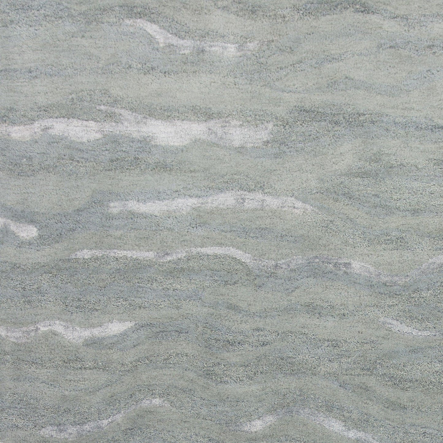 5' X 7' Slate Gray And Ivory Abstract Hand Tufted Area Rug
