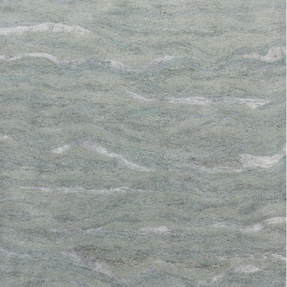 5' X 7' Slate Gray And Ivory Abstract Hand Tufted Area Rug