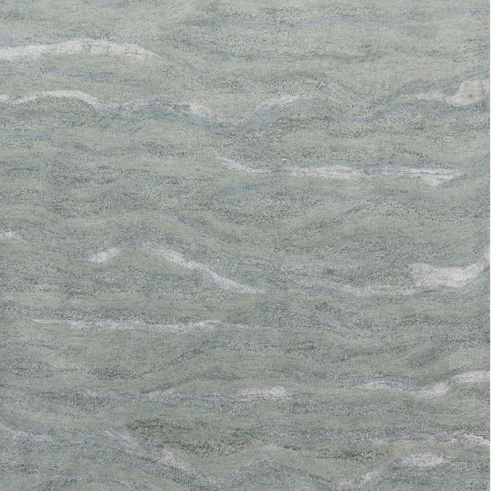 5' X 7' Slate Gray And Ivory Abstract Hand Tufted Area Rug