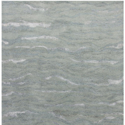 5' X 7' Slate Gray And Ivory Abstract Hand Tufted Area Rug