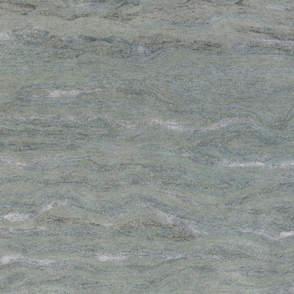 9' X 12' Slate Gray And Ivory Wool Abstract Hand Tufted Area Rug