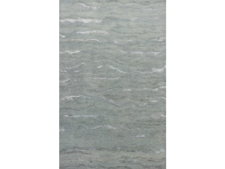 9' X 12' Slate Gray And Ivory Wool Abstract Hand Tufted Area Rug