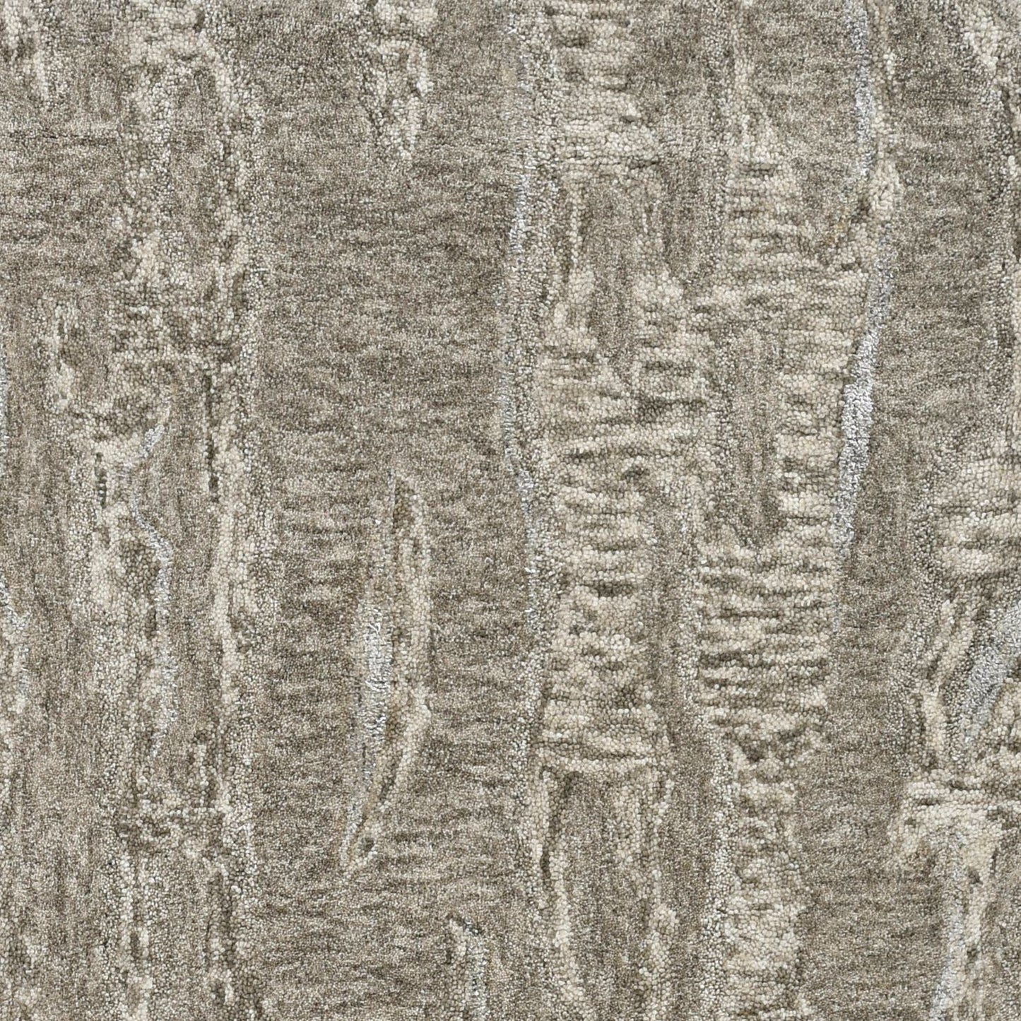 3' X 5' Sand And Gray Abstract Hand Tufted Area Rug