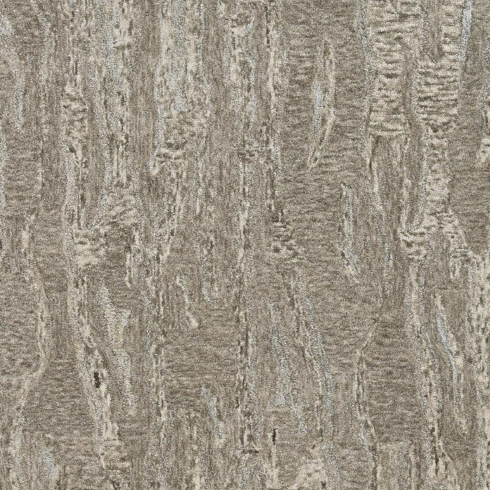 5' X 7' Sand And Gray Abstract Hand Tufted Area Rug