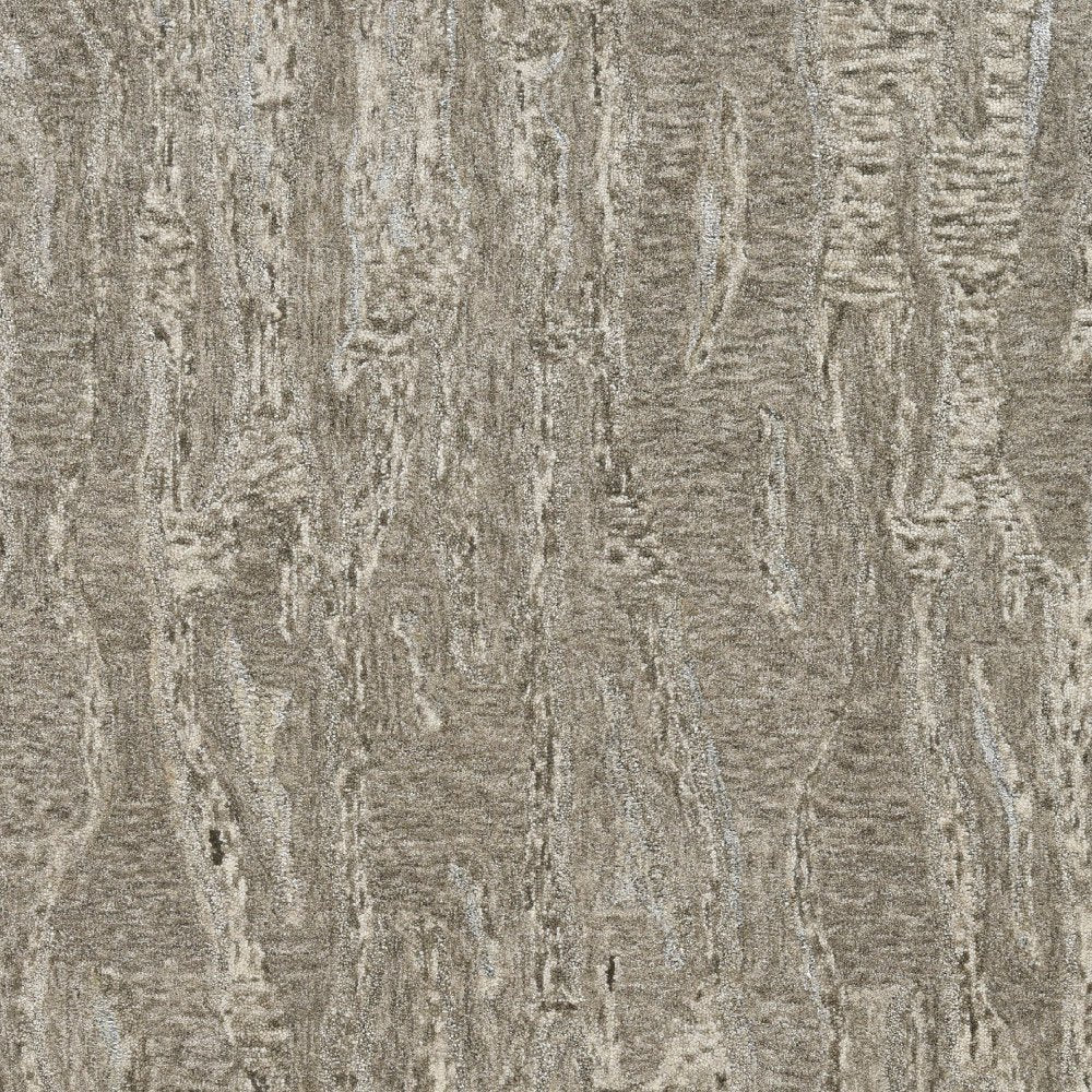 8' X 10' Sand And Gray Abstract Hand Tufted Area Rug