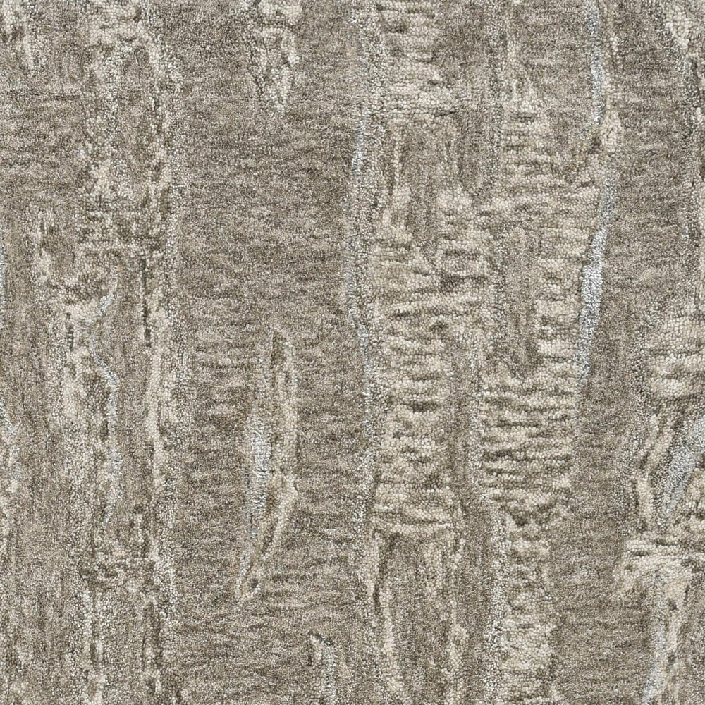 5' X 7' Sand And Gray Abstract Hand Tufted Area Rug