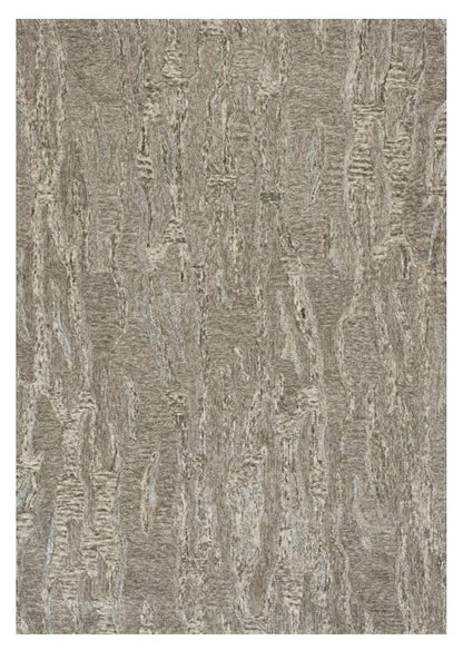 5' X 7' Sand And Gray Abstract Hand Tufted Area Rug