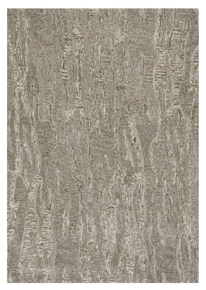 8' X 10' Sand And Gray Abstract Hand Tufted Area Rug