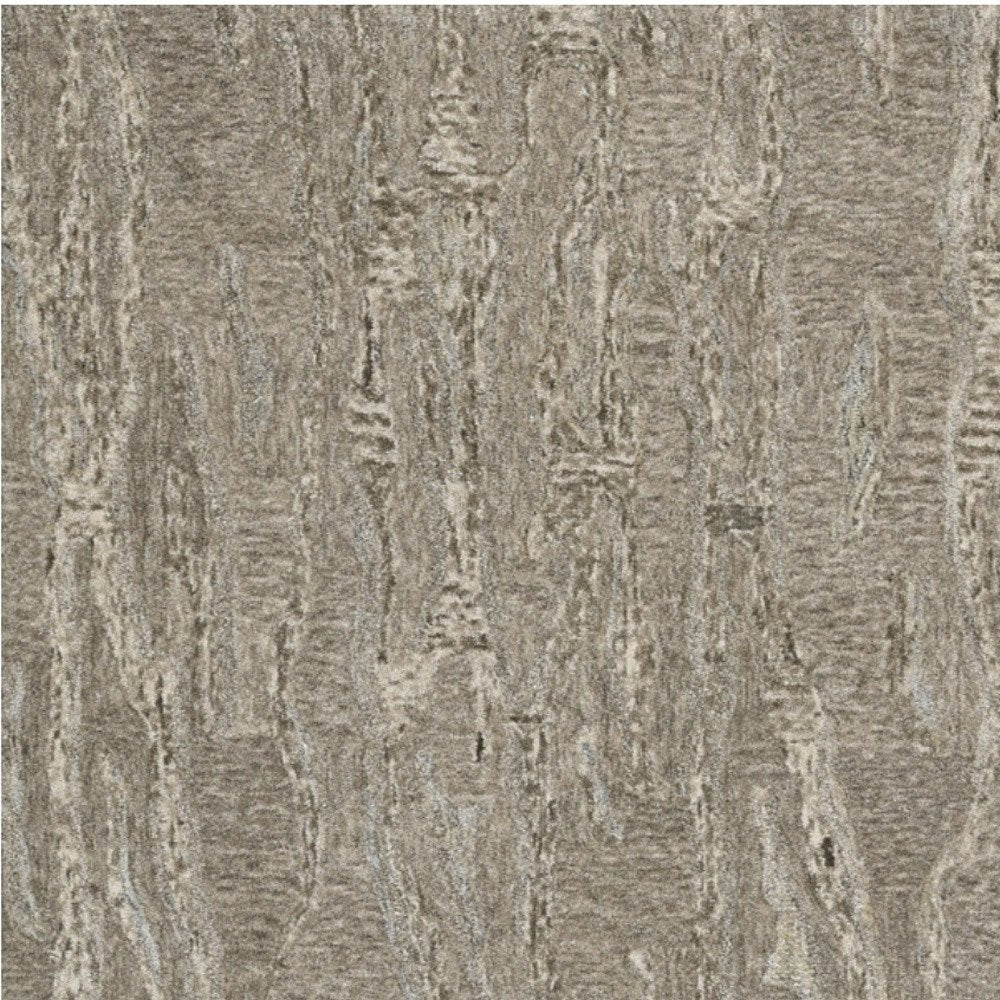 8' X 10' Sand And Gray Abstract Hand Tufted Area Rug