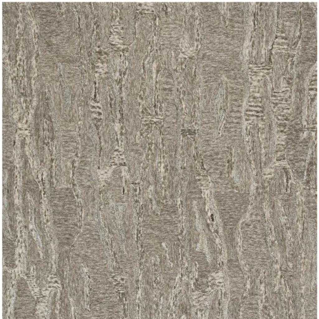8' X 10' Sand And Gray Abstract Hand Tufted Area Rug