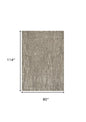 8' X 10' Sand And Gray Abstract Hand Tufted Area Rug