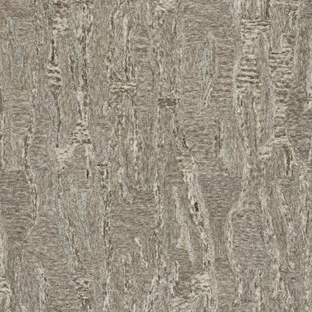 8' X 10' Sand And Gray Abstract Hand Tufted Area Rug