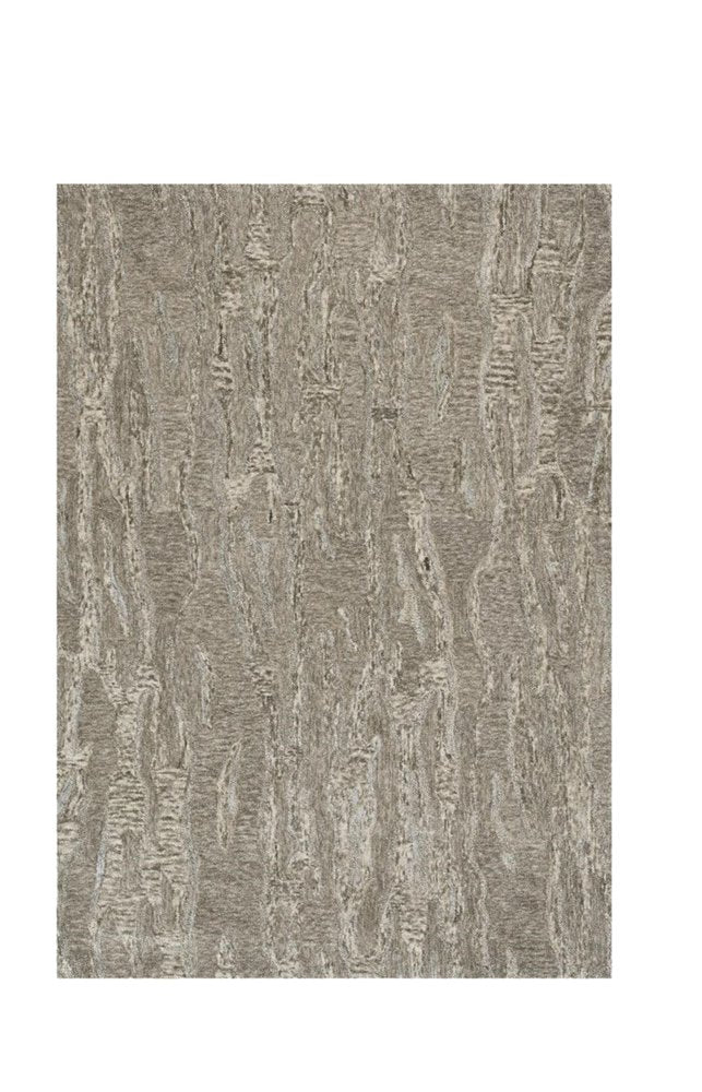8' X 10' Sand And Gray Abstract Hand Tufted Area Rug