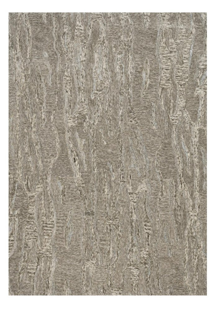 8' X 10' Sand And Gray Abstract Hand Tufted Area Rug