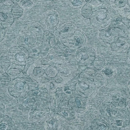 8' X 10' Blue And Beige Wool Abstract Hand Tufted Area Rug