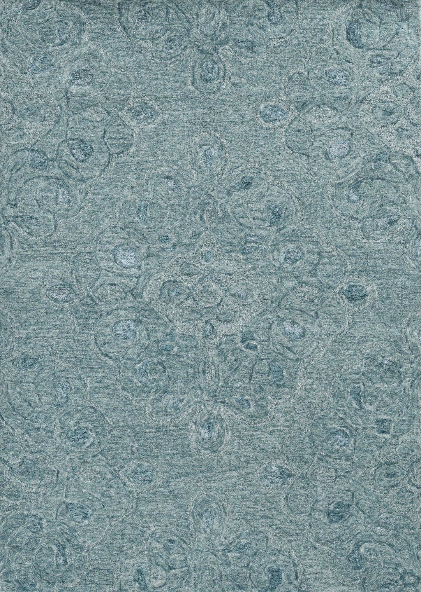 8' X 10' Blue And Beige Wool Abstract Hand Tufted Area Rug