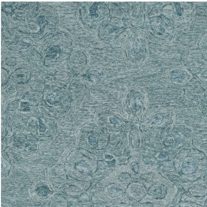 8' X 10' Blue And Beige Wool Abstract Hand Tufted Area Rug