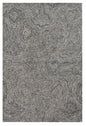 8' X 10' Gray And Dark Gray Wool Abstract Hand Tufted Area Rug