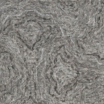 8' X 10' Gray And Dark Gray Wool Abstract Hand Tufted Area Rug