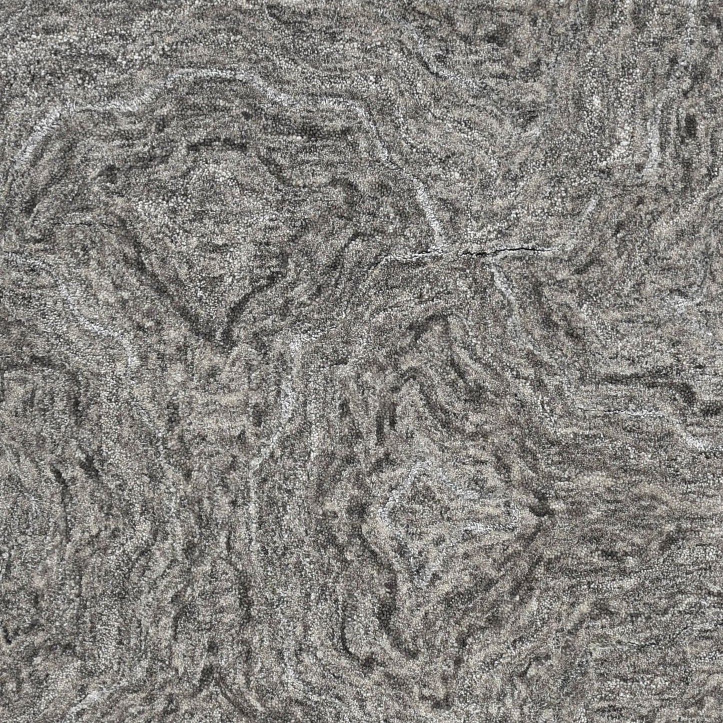 5' X 7' Gray And Dark Gray Abstract Hand Tufted Area Rug