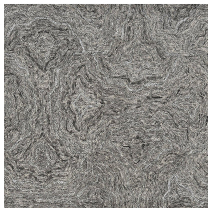 8' X 10' Gray And Dark Gray Wool Abstract Hand Tufted Area Rug