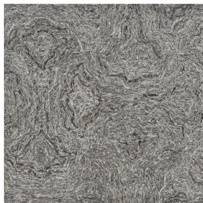5' X 7' Gray And Dark Gray Abstract Hand Tufted Area Rug