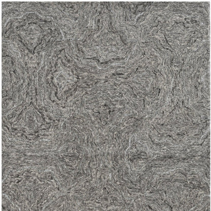 8' X 10' Gray And Dark Gray Wool Abstract Hand Tufted Area Rug