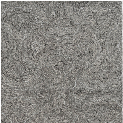 8' X 10' Gray And Dark Gray Wool Abstract Hand Tufted Area Rug