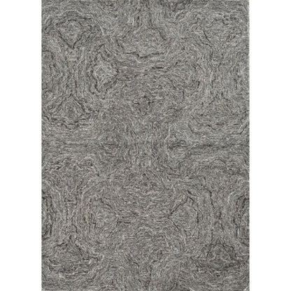 8' X 10' Gray And Dark Gray Wool Abstract Hand Tufted Area Rug