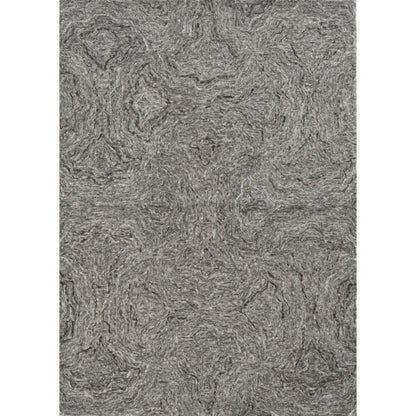 8' X 10' Gray And Dark Gray Wool Abstract Hand Tufted Area Rug