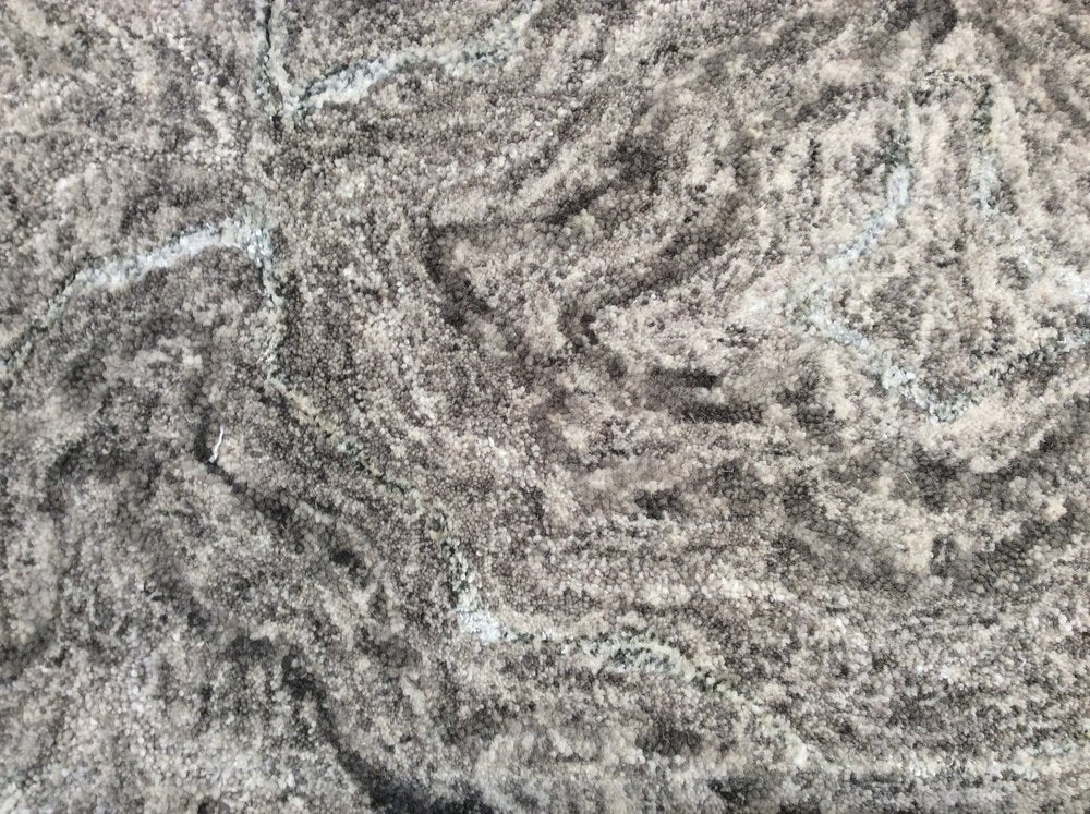 8' X 10' Gray And Dark Gray Wool Abstract Hand Tufted Area Rug