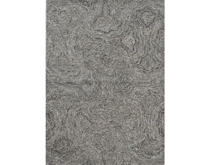 8' X 10' Gray And Dark Gray Wool Abstract Hand Tufted Area Rug