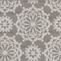 9' X 13' Gray and Ivory Floral Area Rug