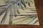 10' Ivory Blue And Green Wool Tropical Botanical Hand Tufted Runner Rug