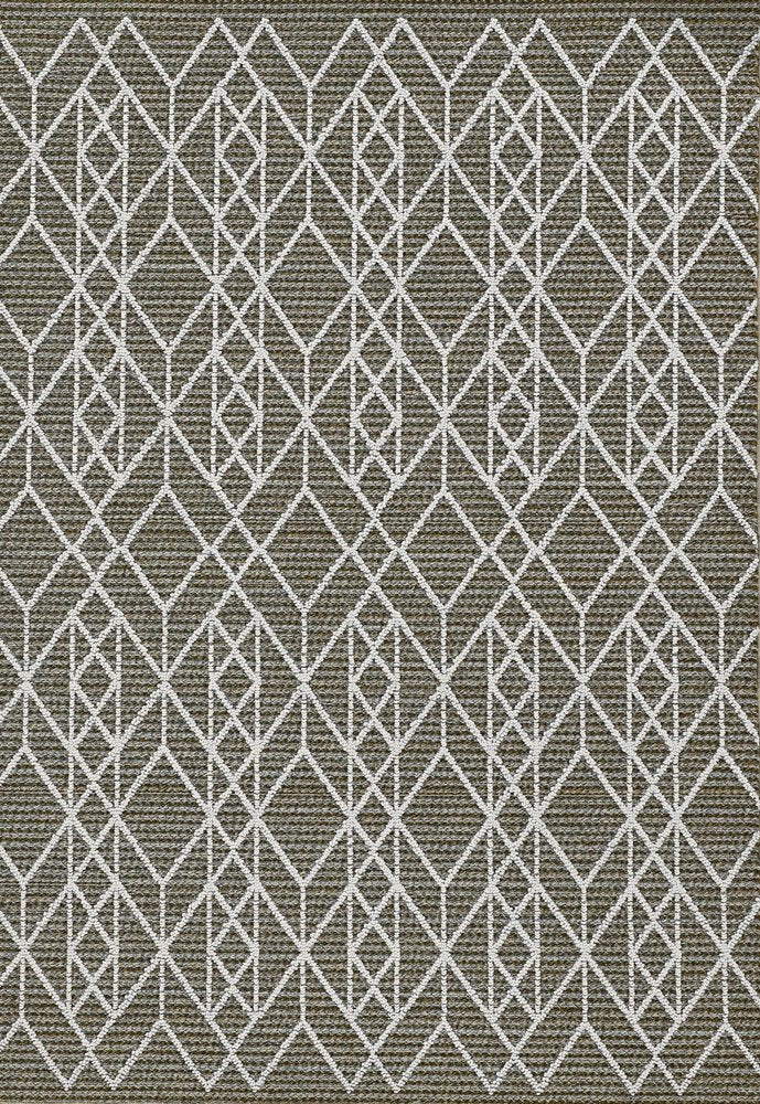 8' X 10' Gray Geometric Indoor Outdoor Area Rug