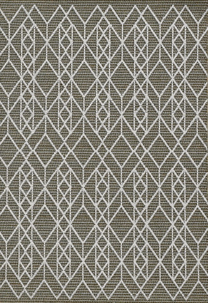 8' X 10' Gray Geometric Indoor Outdoor Area Rug