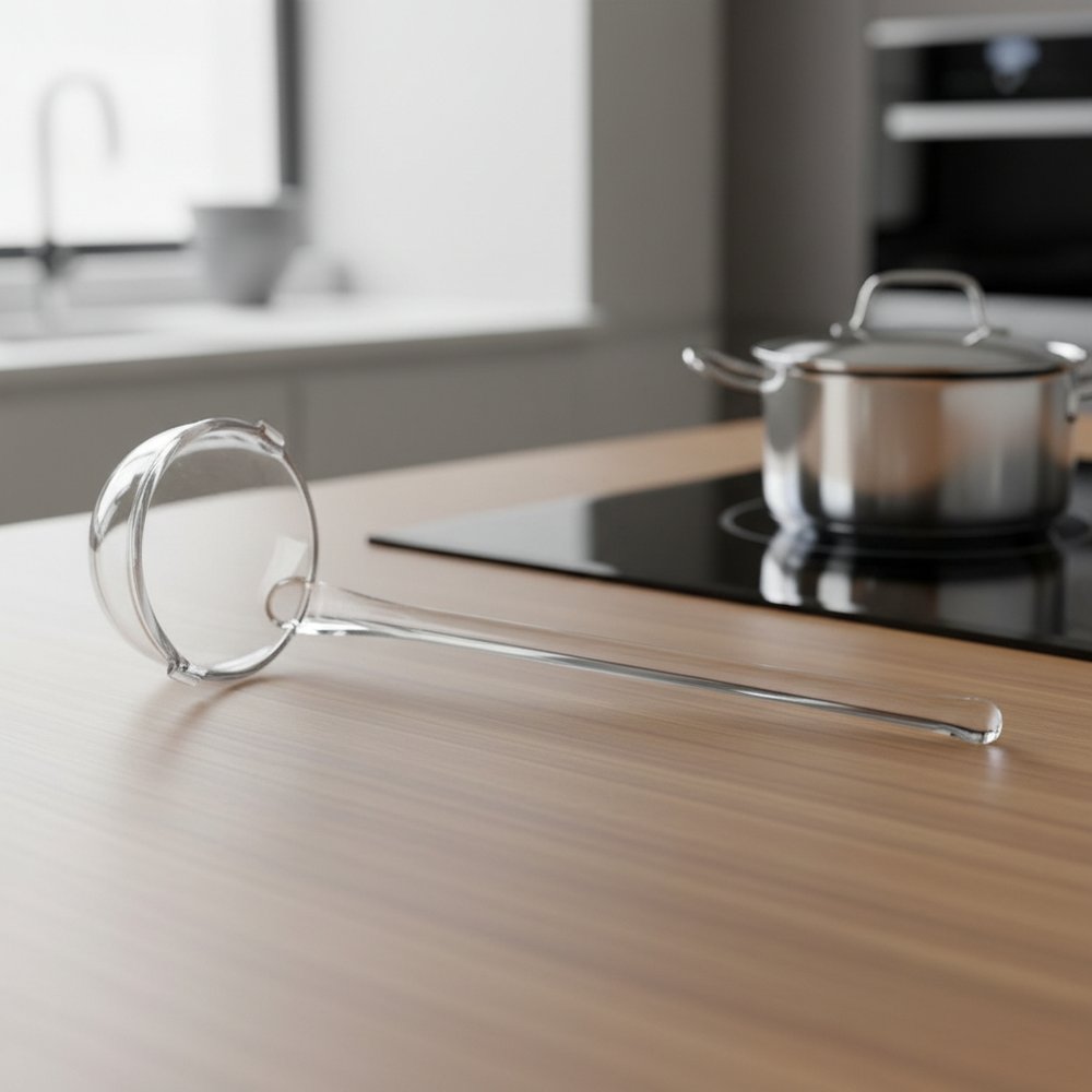 Mouth Blown Lead Free Crystal Gravy Dressing Or Punch Ladle