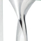 14" Clear Cylinder Aluminum And Crystal Glass Table Vase