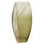 12" Green Abstract Lead Free Crystal Table Vase